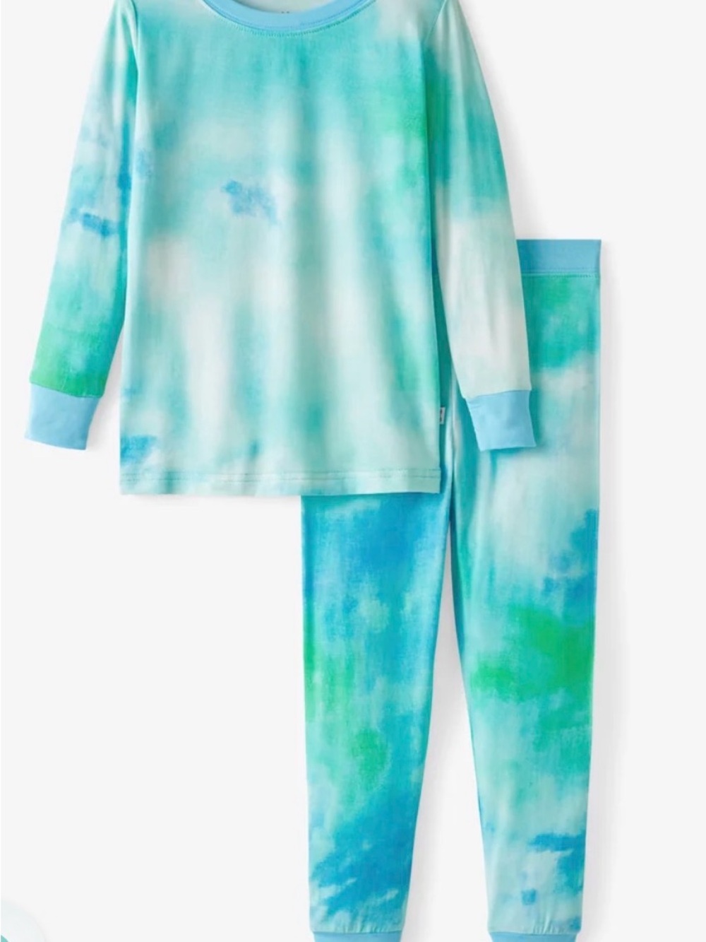 Little Sleepies Blue & Green Tie-Dye Pajama Set